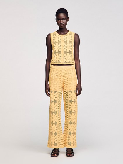 Sandro Yellow Women's trousers