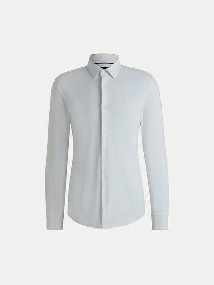 BOSS Valge Meeste pikk. varrukatega särk