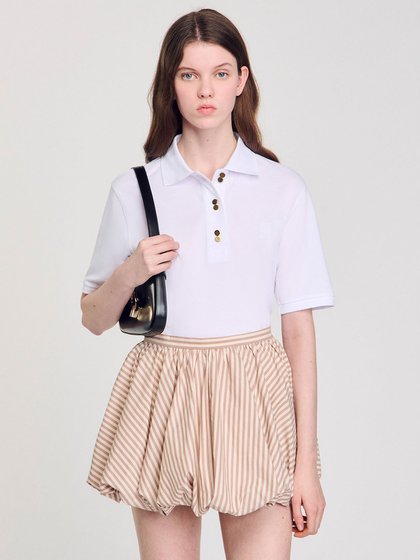 Sandro White Women's t-shirt s/s