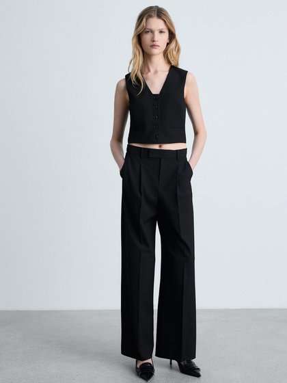 MANGO Black Women's vest