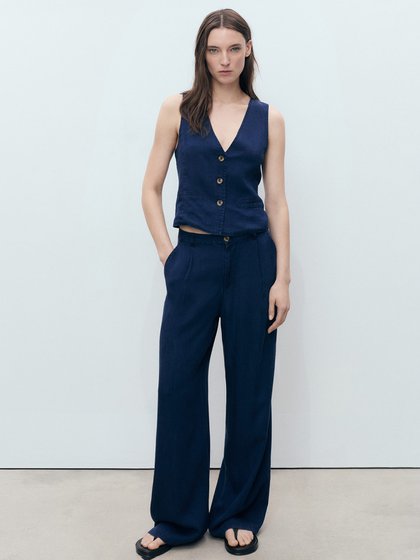 MANGO Navy Women's vest