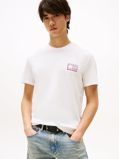 Tommy Jeans Valge Meeste t-särk lühikeste varrukatega