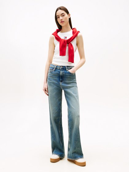 Tommy Jeans White Women's t-shirt s/s