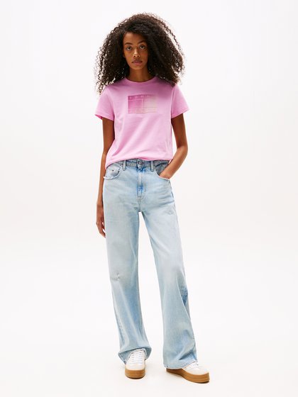 Tommy Jeans Pink Women's t-shirt s/s