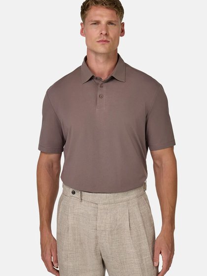 BOGGI Milano Pruun Meeste polo särk lühikeste varrukatega