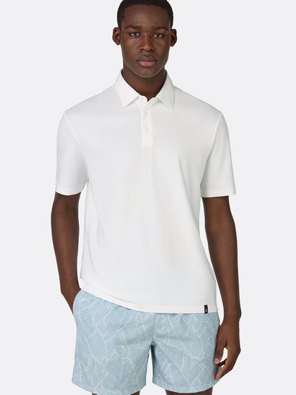 BOGGI Milano Valge Meeste polo särk lühikeste varrukatega