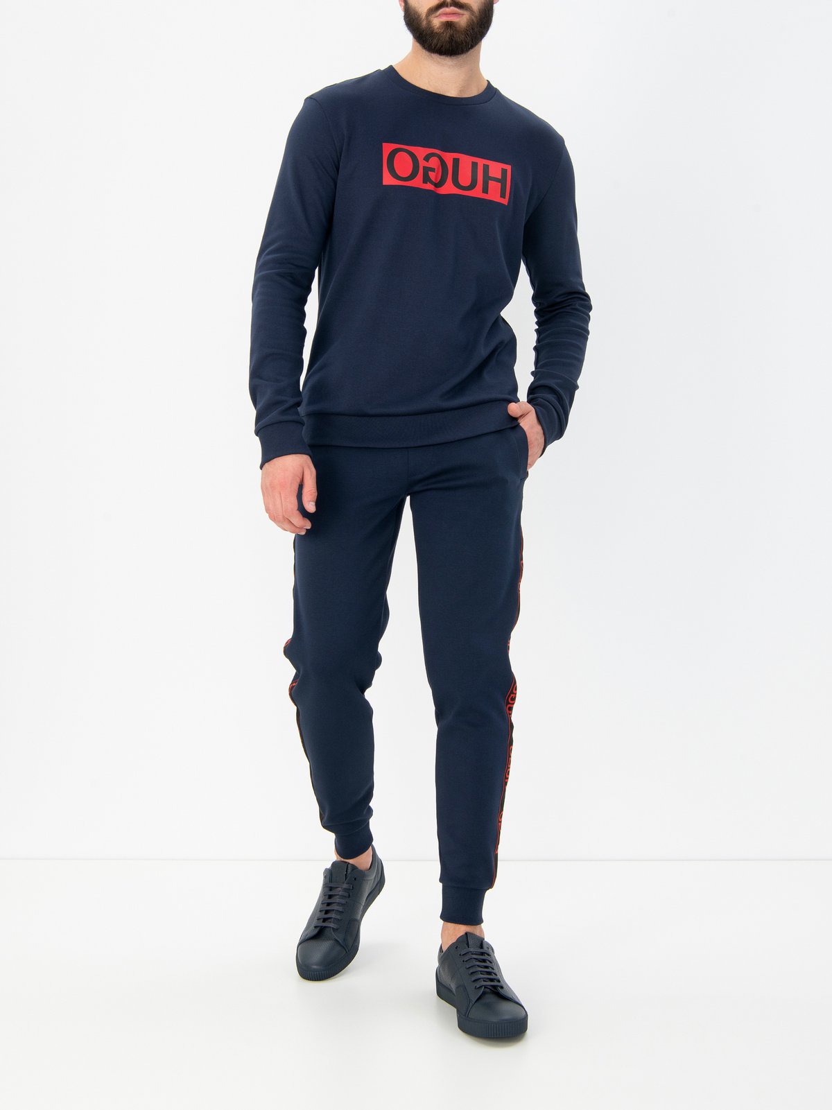 Men s pullover navy HUGO Soulz.lv