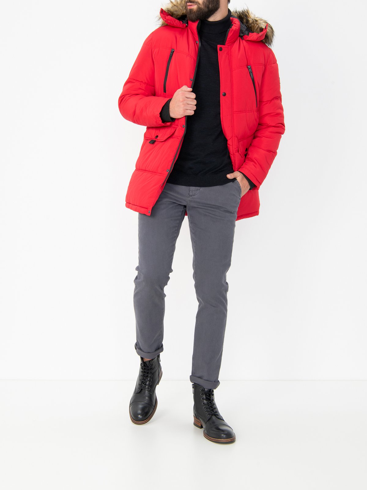 Fur Jack And Jones Mens Winter Jackets Jack&jones Parka