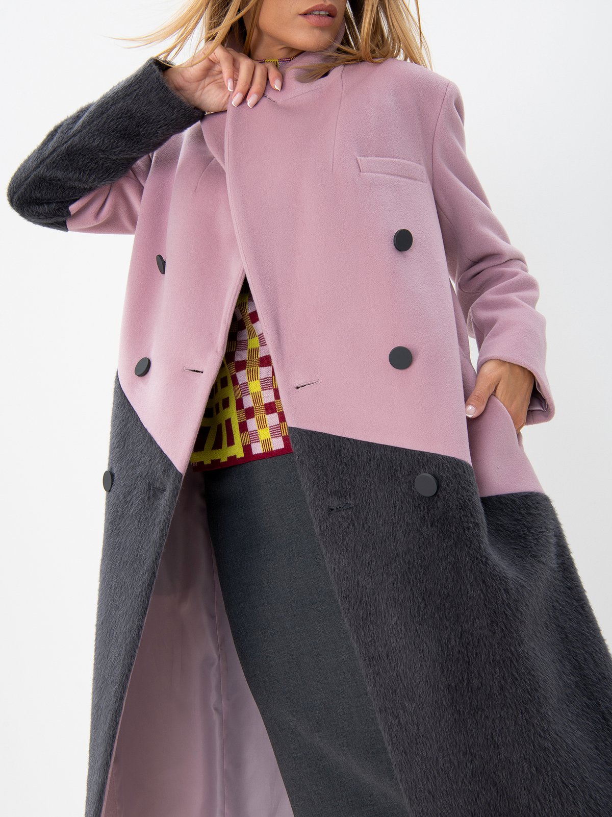 Pink and 2024 grey coat