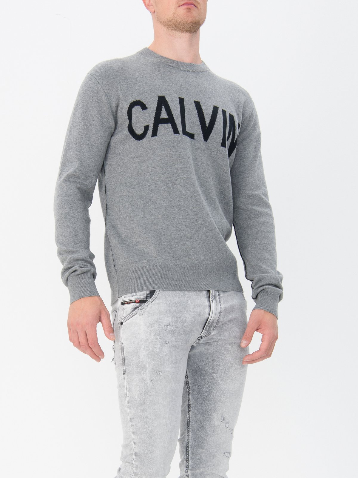 calvin klein gray jeans mens