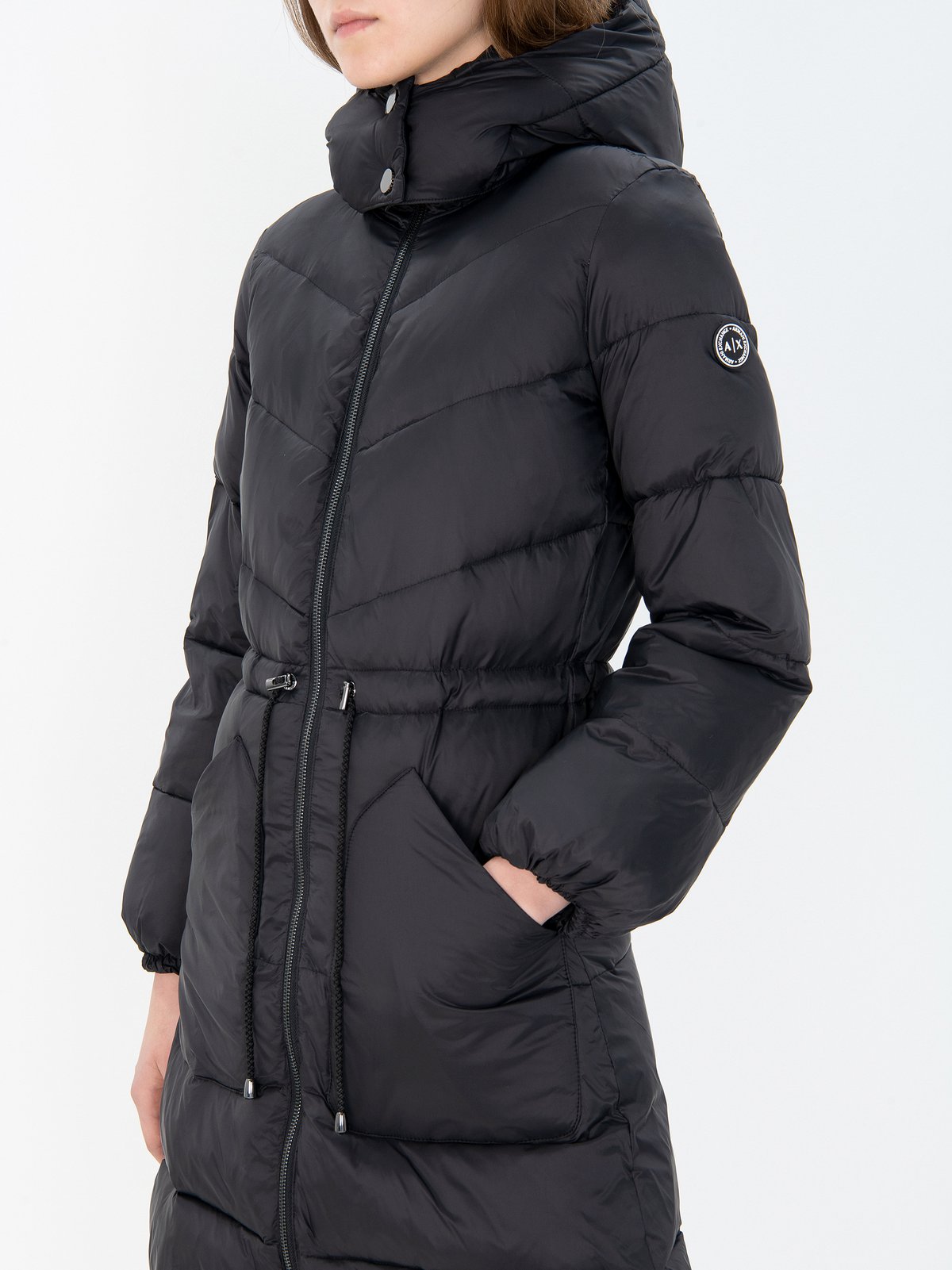 armani exchange black coat