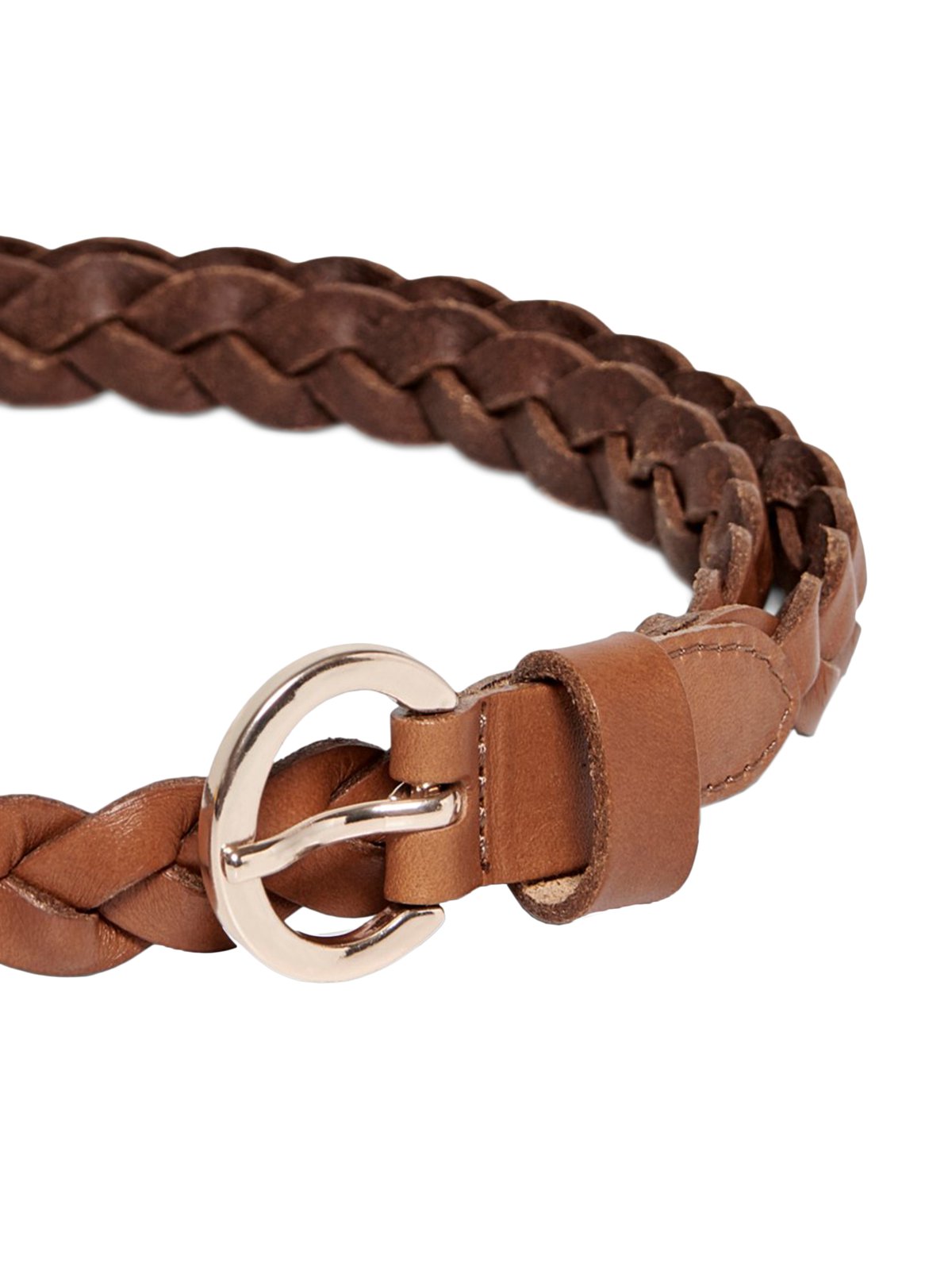 brown woven belt women's