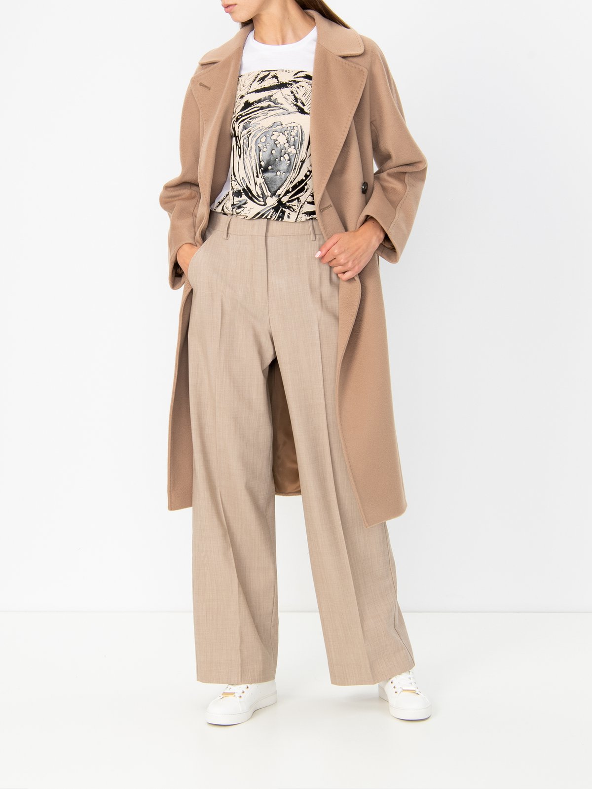 Women's coat beige Weekend Max Mara | Soulz.lt
