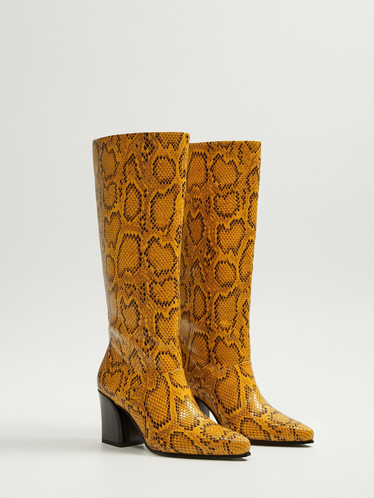 Mango snake print boots best sale