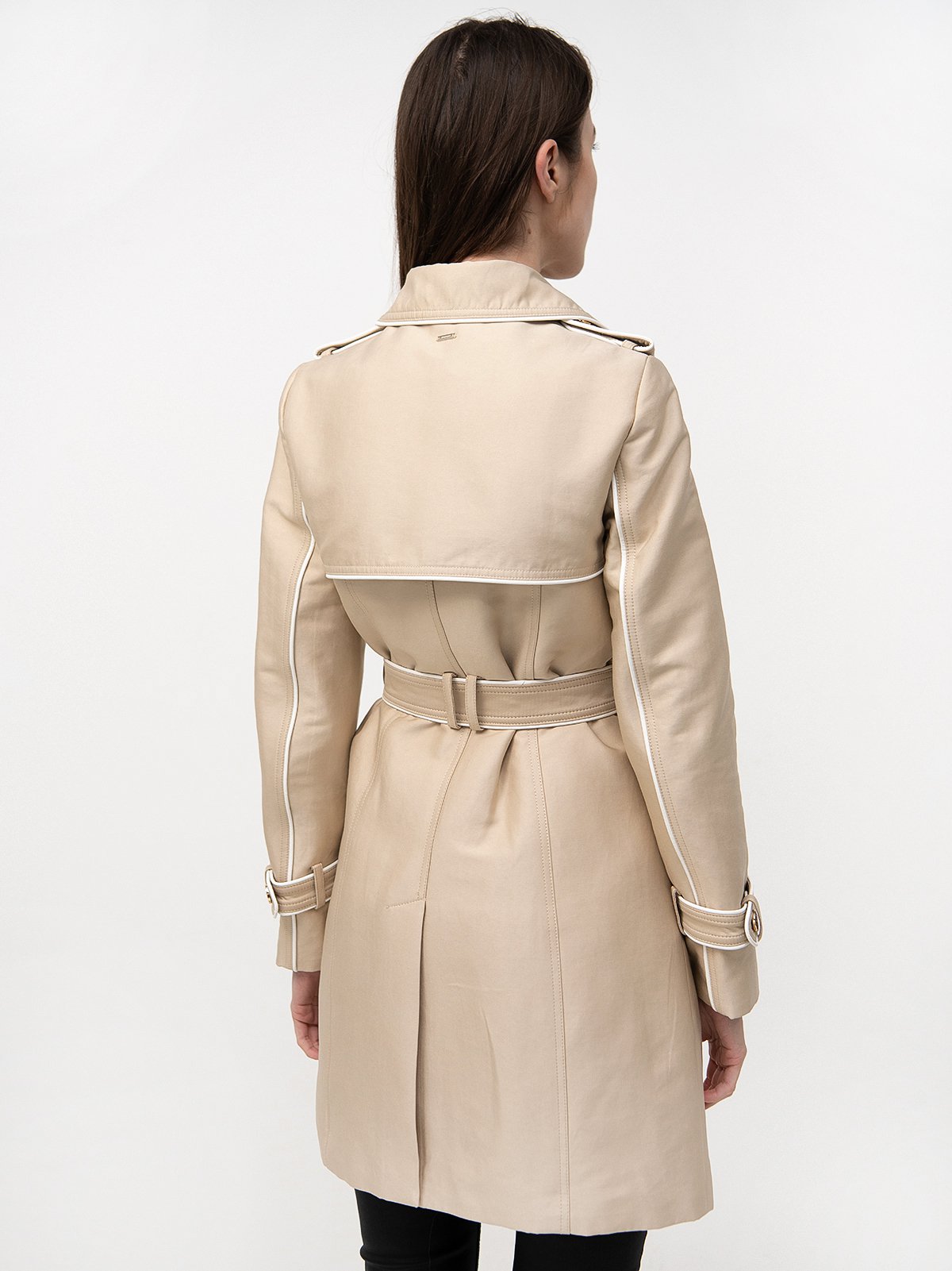 Trench Court Beige Trench Coat Cuir Femme Gabardine Femme
