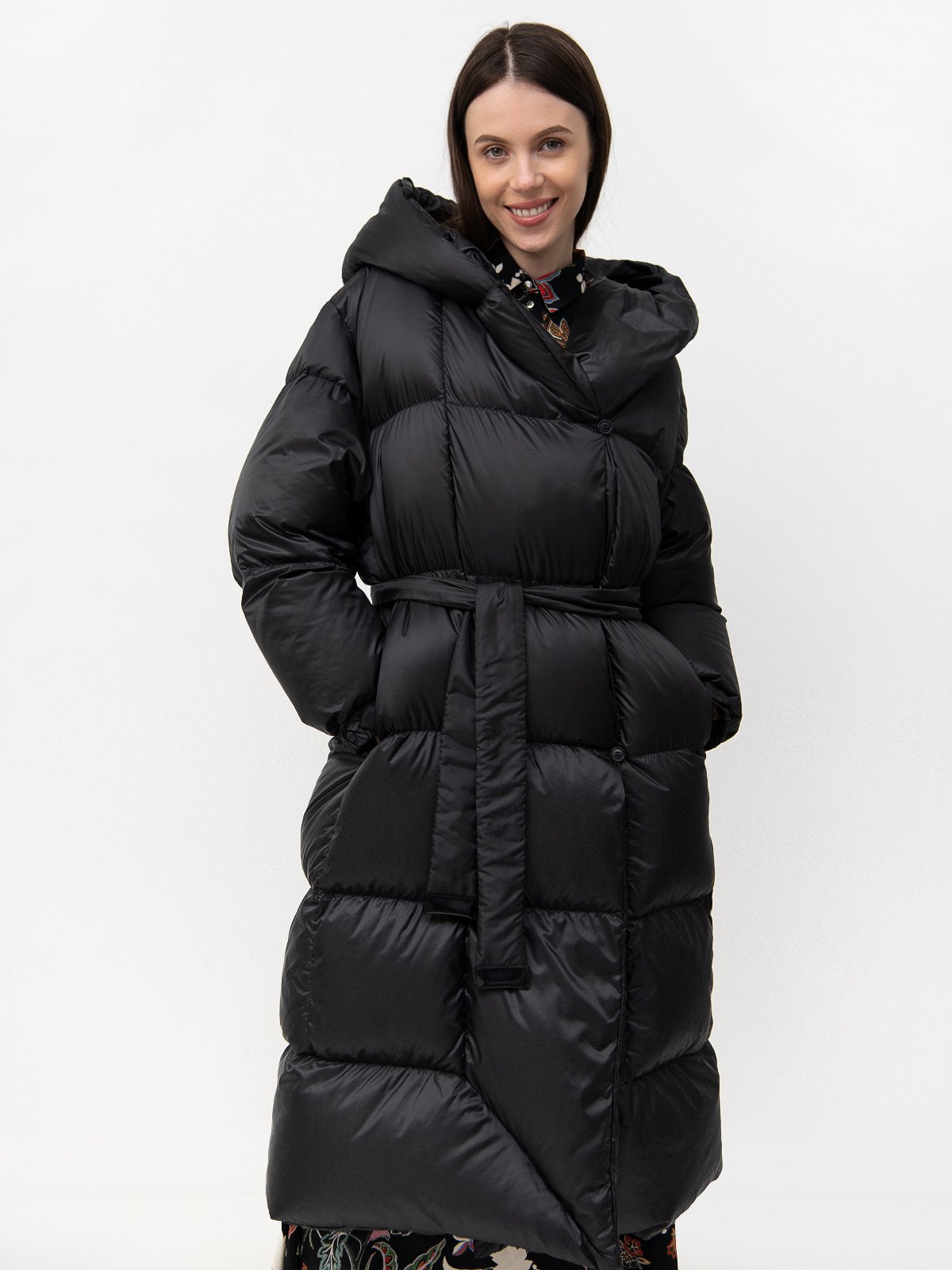 Women s down coat black Max Mara Soulz.lt