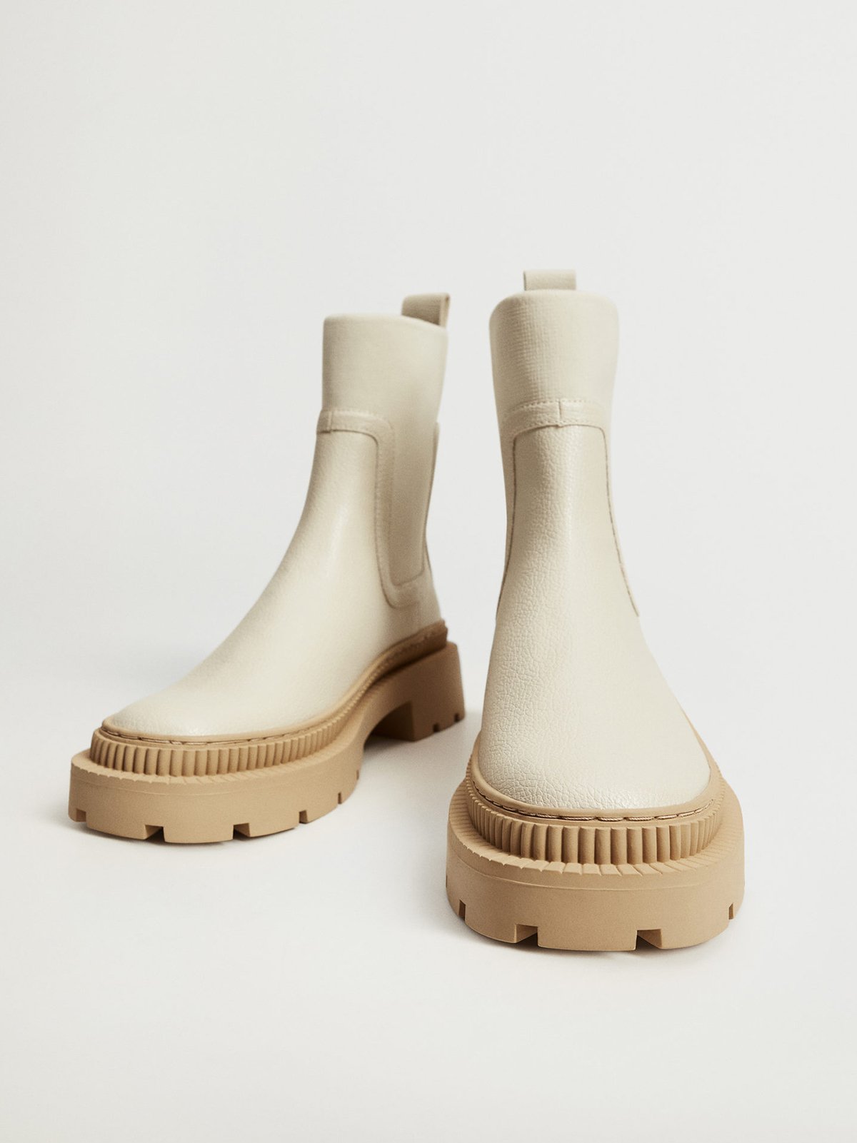 Women s boots beige MANGO Soulz.lv