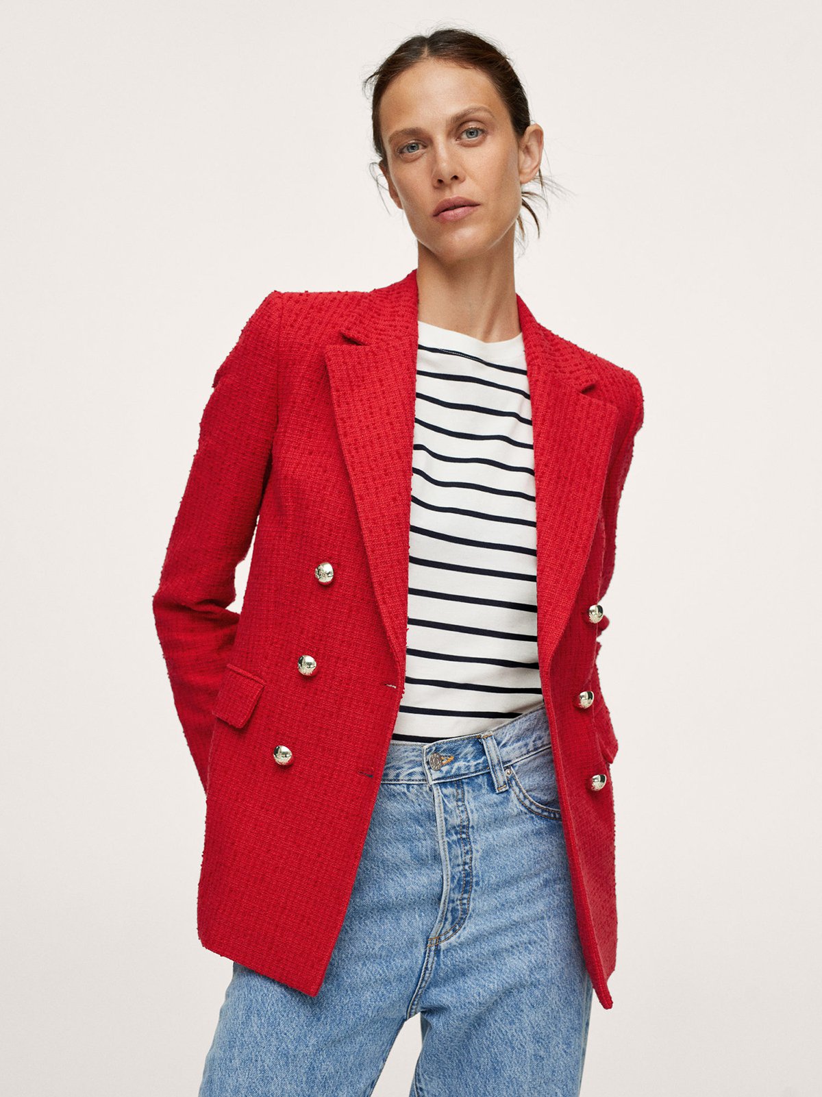 Mango 2025 red blazer