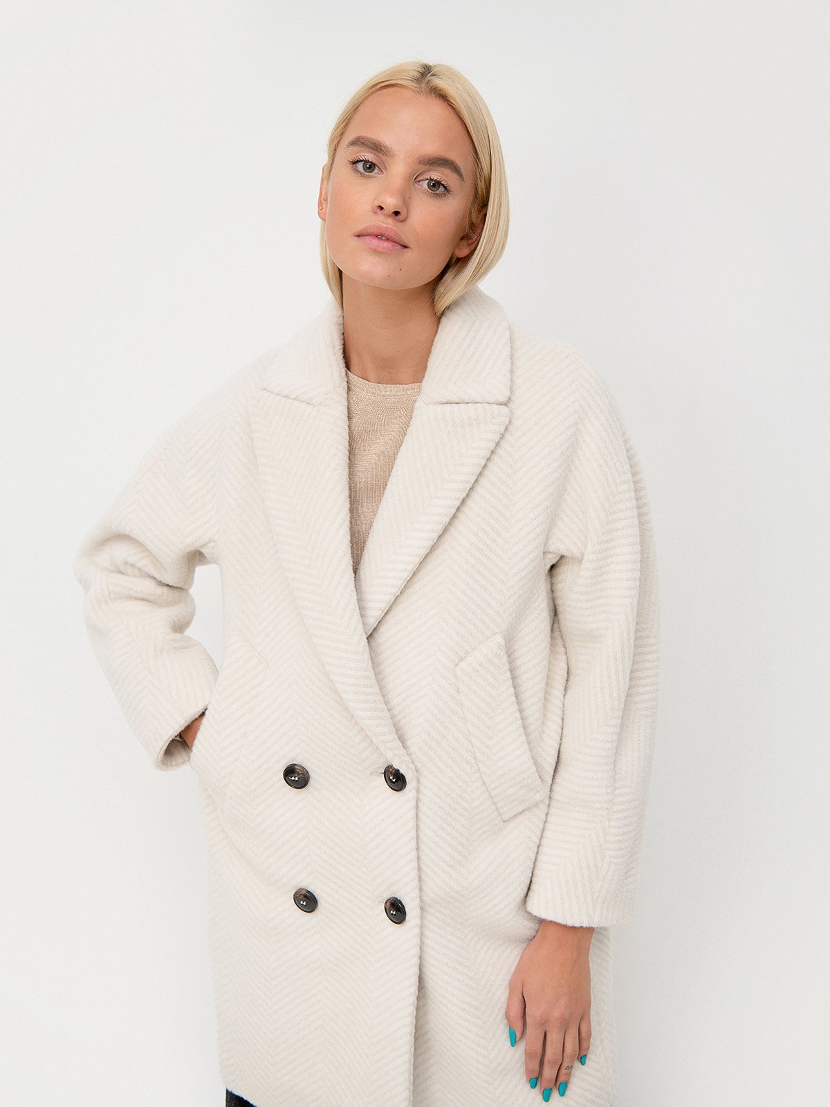 F&f boucle outlet coat