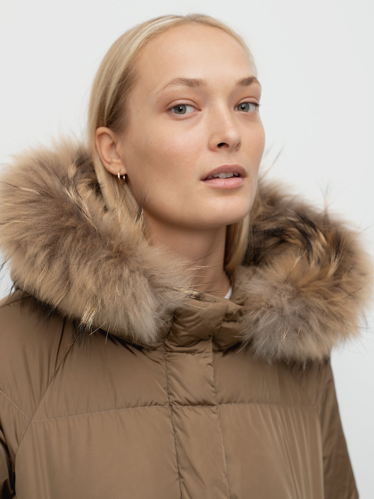 Max mara down on sale coat with fur