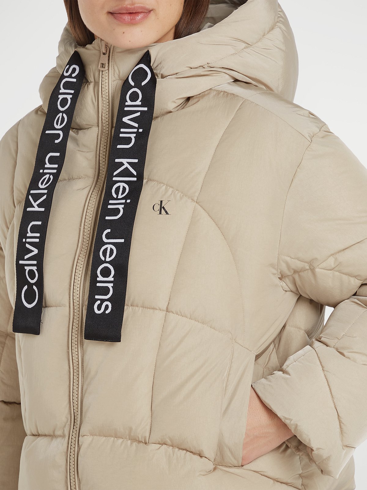 Calvin klein hotsell beige jacket