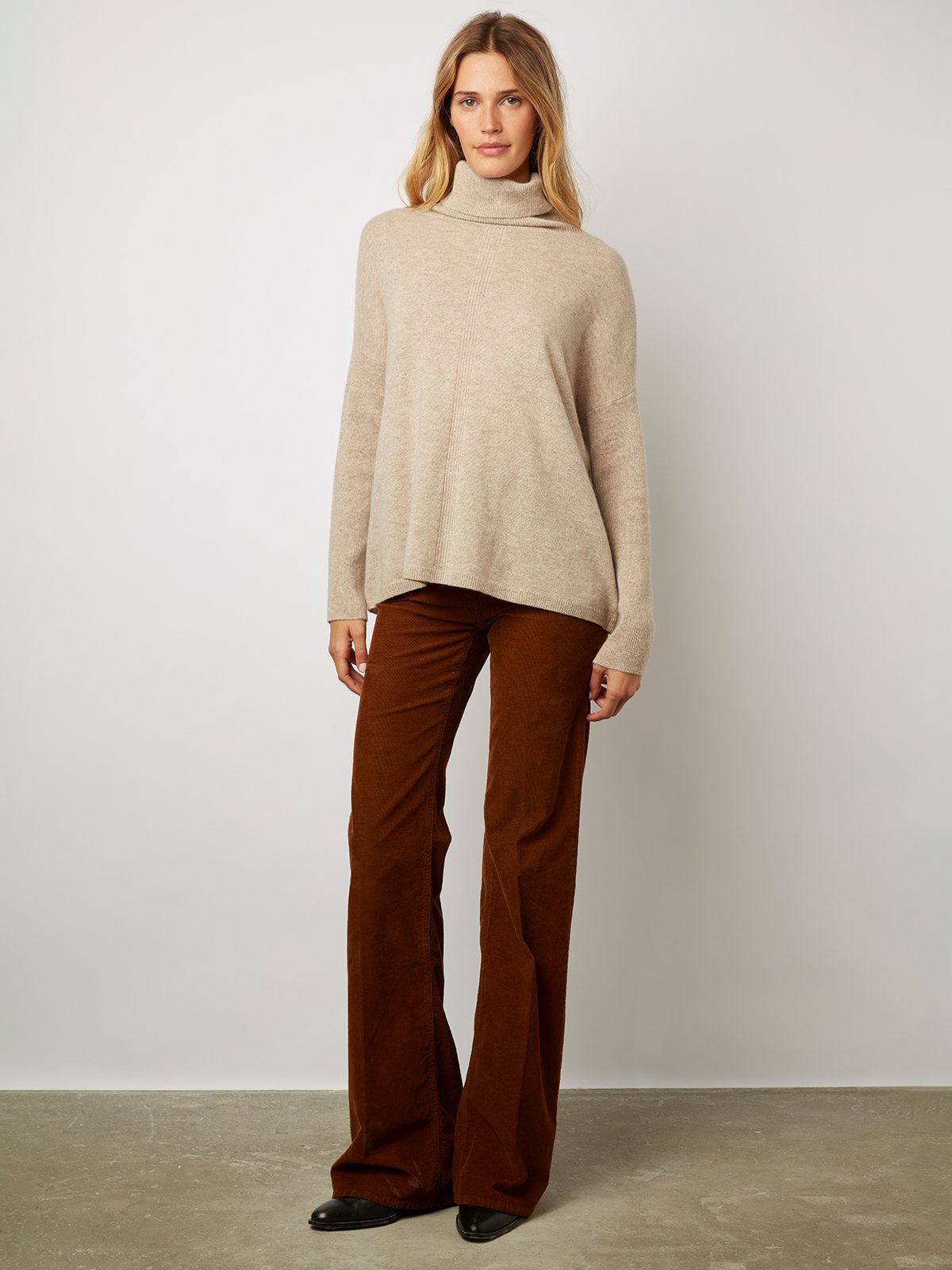 Gerard Darel brown on sale turtleneck wool sweater