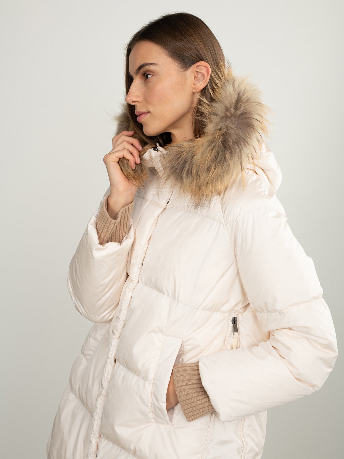 Max mara discount white puffer coat