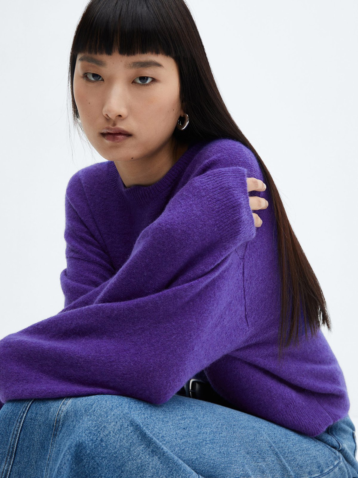 Mango on sale purple sweater