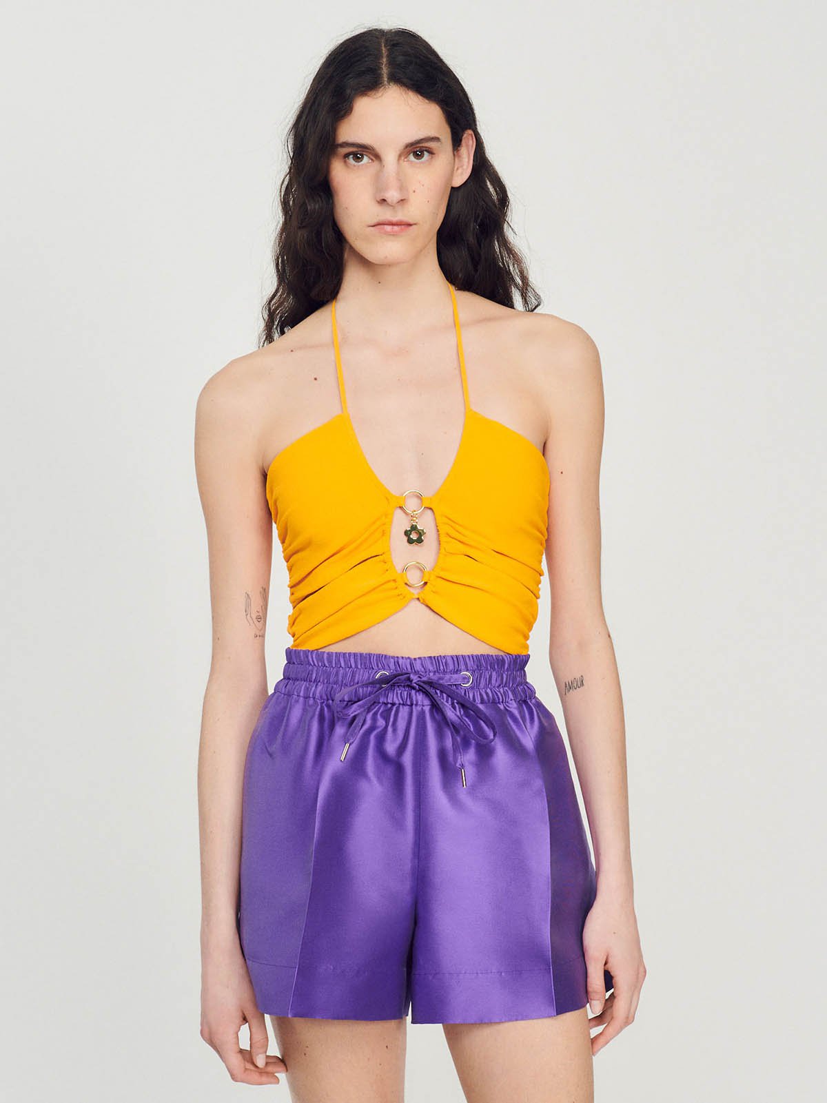 Women's shorts purple Sandro | Soulz.lt