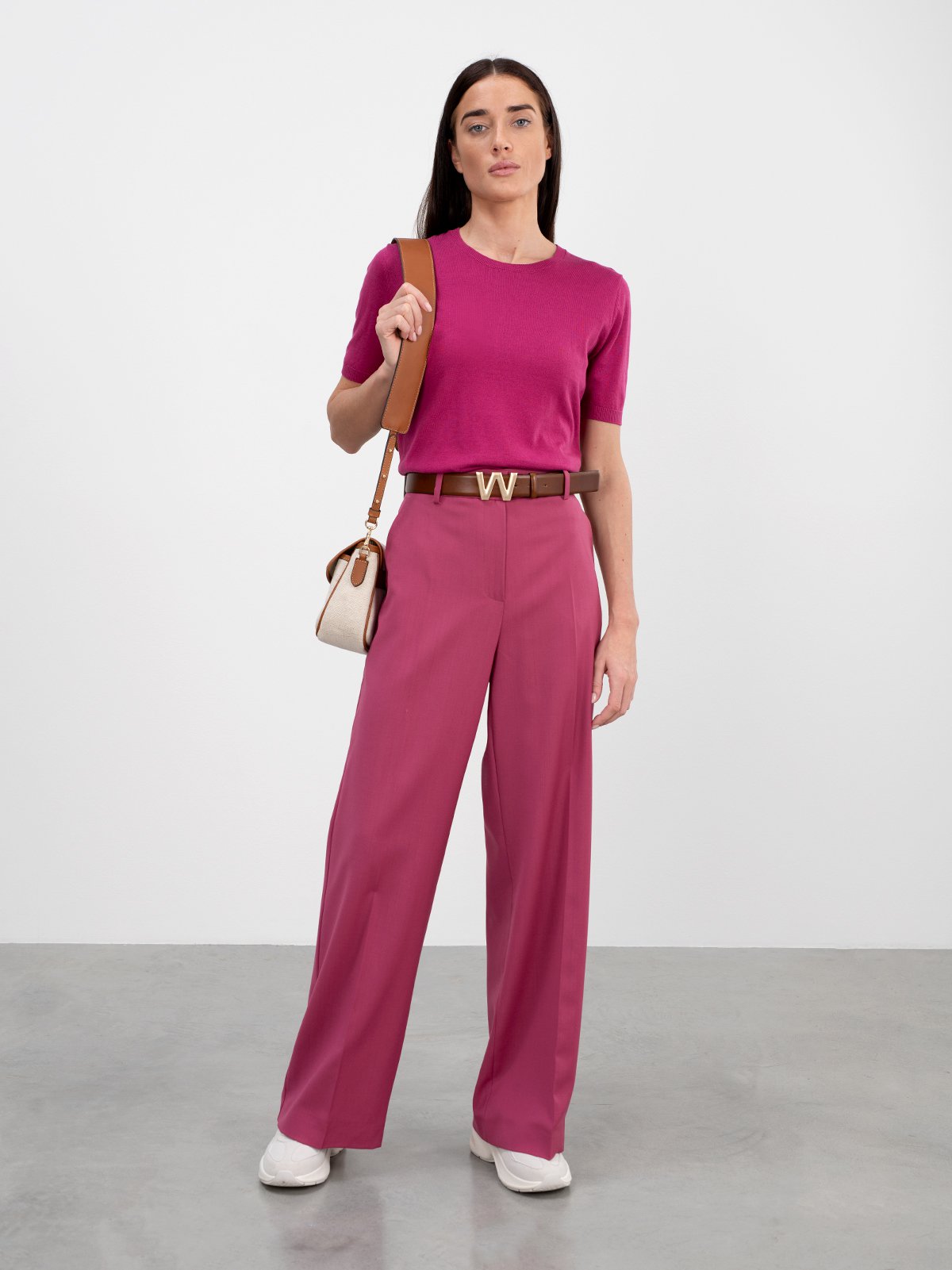 パンツ MAX MARA 'S Rebecca' pants Fuchsia Max Mara Calibri silk trousers for women 2411131014600