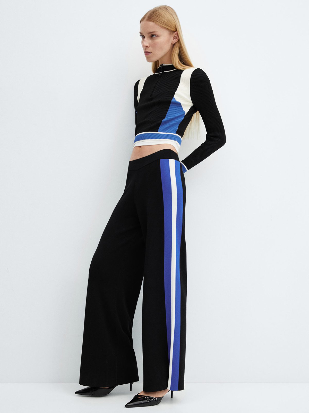 Women's trousers black MANGO | Soulz.lt
