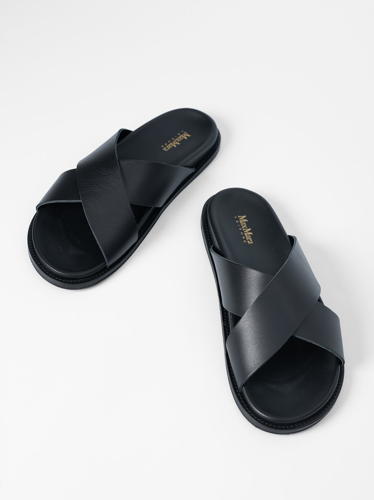 Women's flip-flop black Max Mara Leisure | Soulz.lt