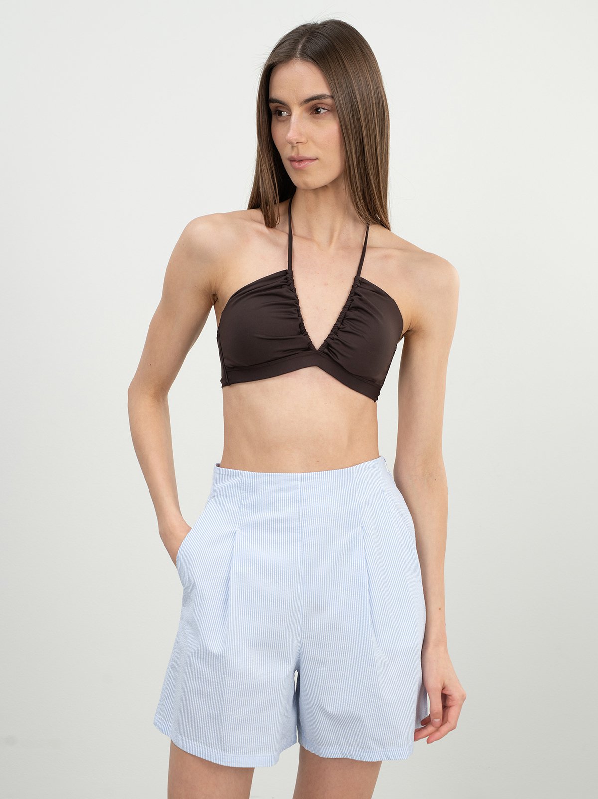 Women's shorts blue Max Mara Leisure | Soulz.lt