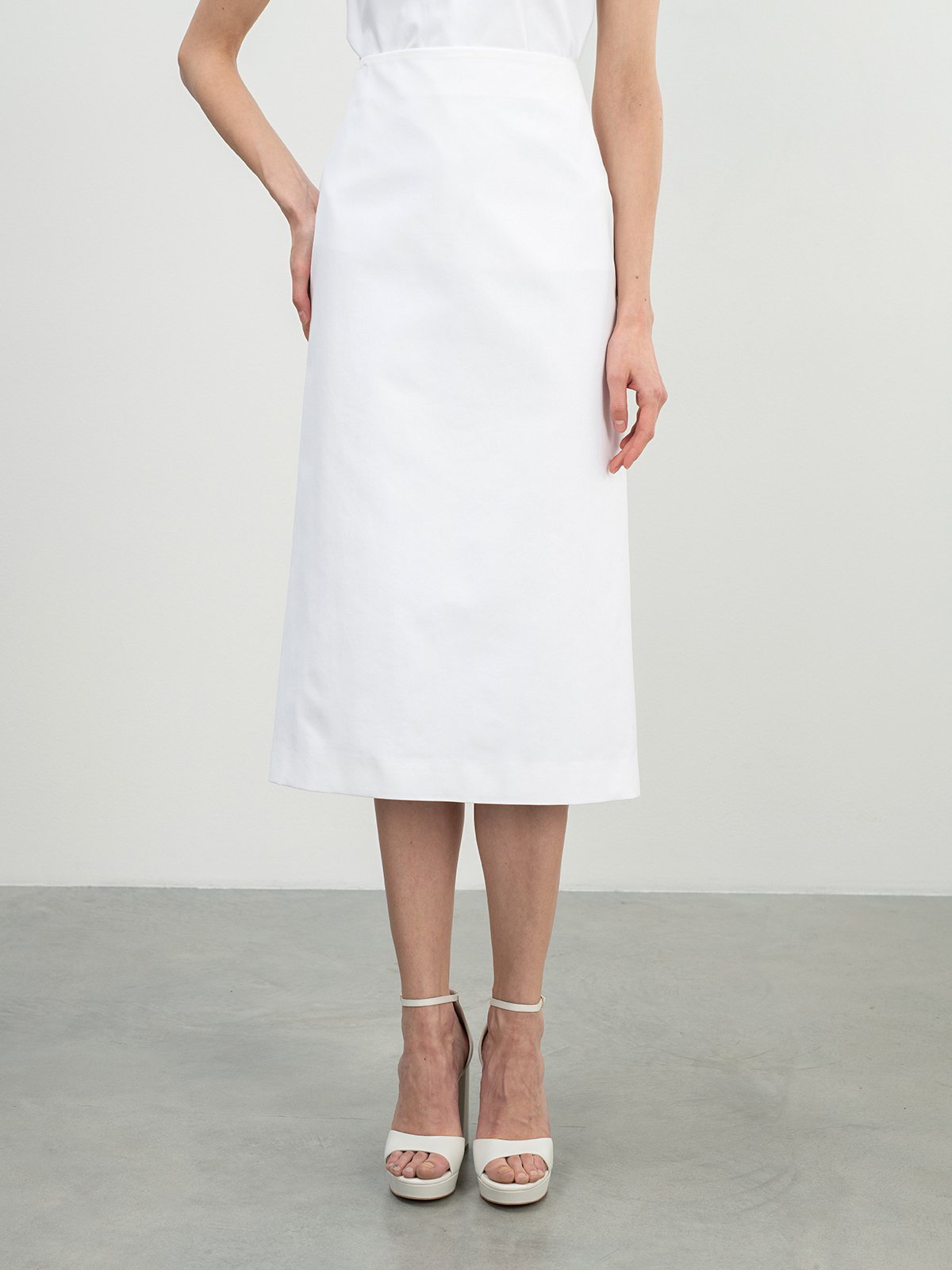 Women's skirt white Sportmax | Soulz.lt