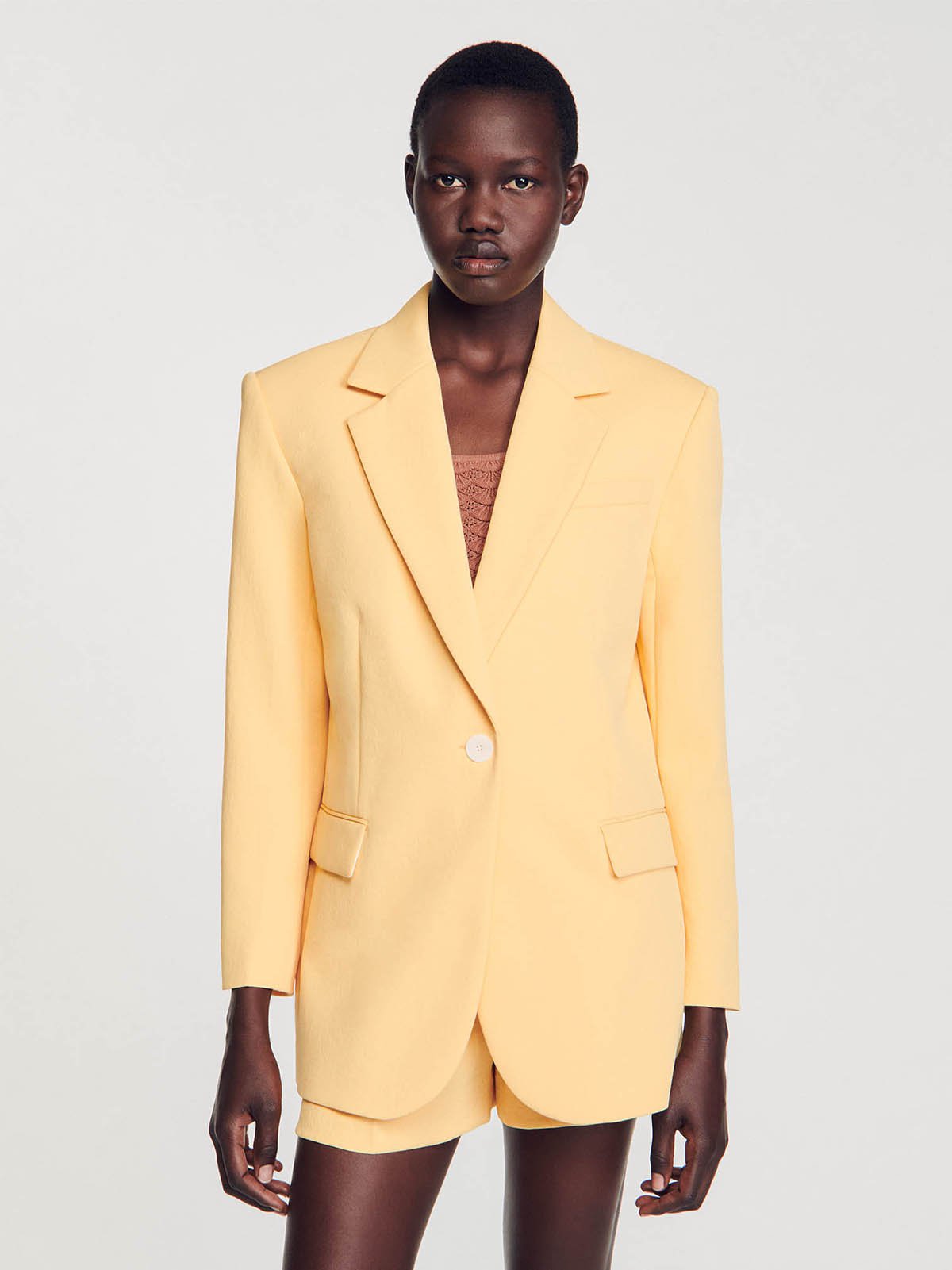 Womens Yellow Long Blazer Women's Custom Blazers Mondovi