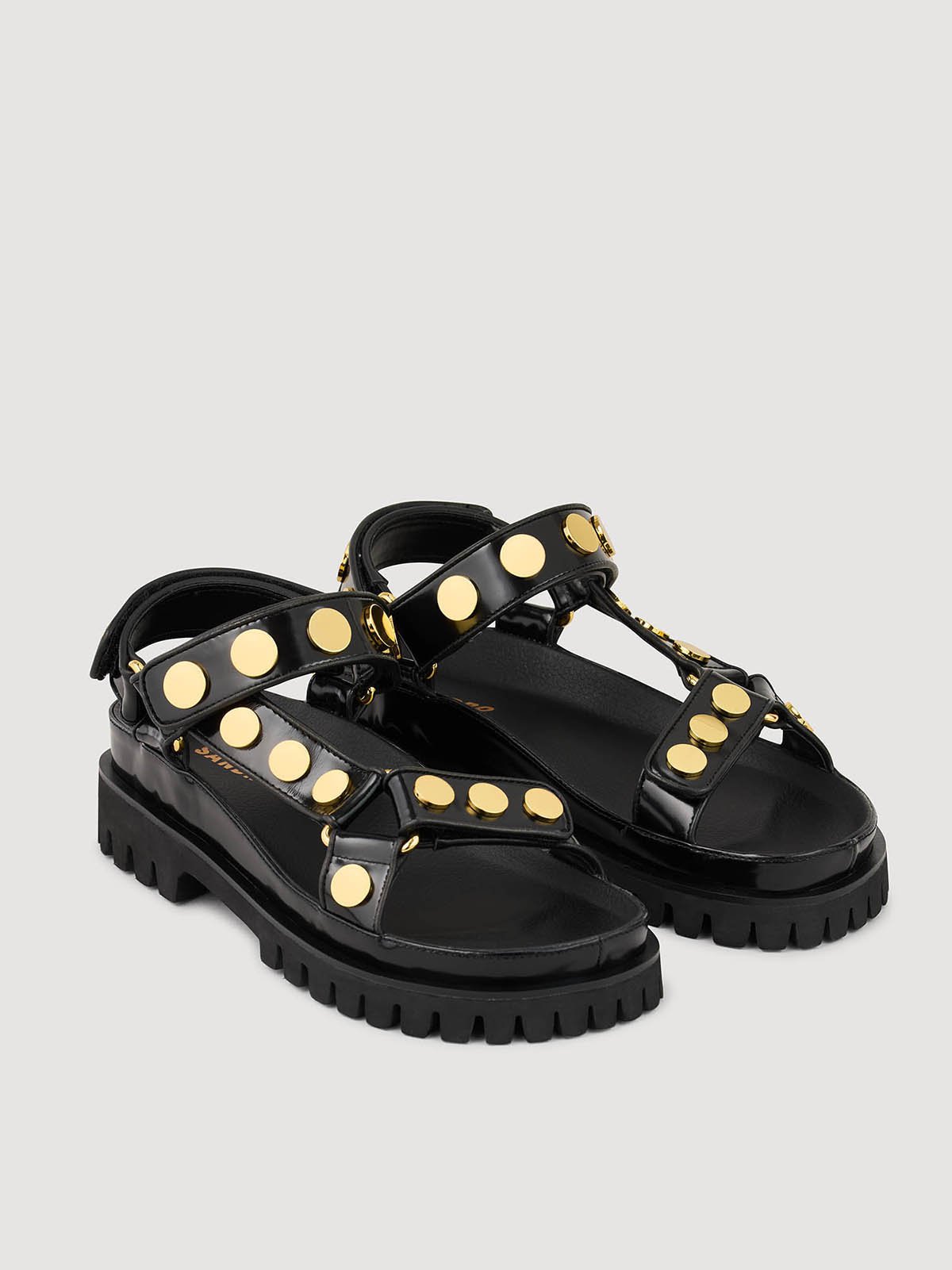 Women's sandals black Sandro | Soulz.lt