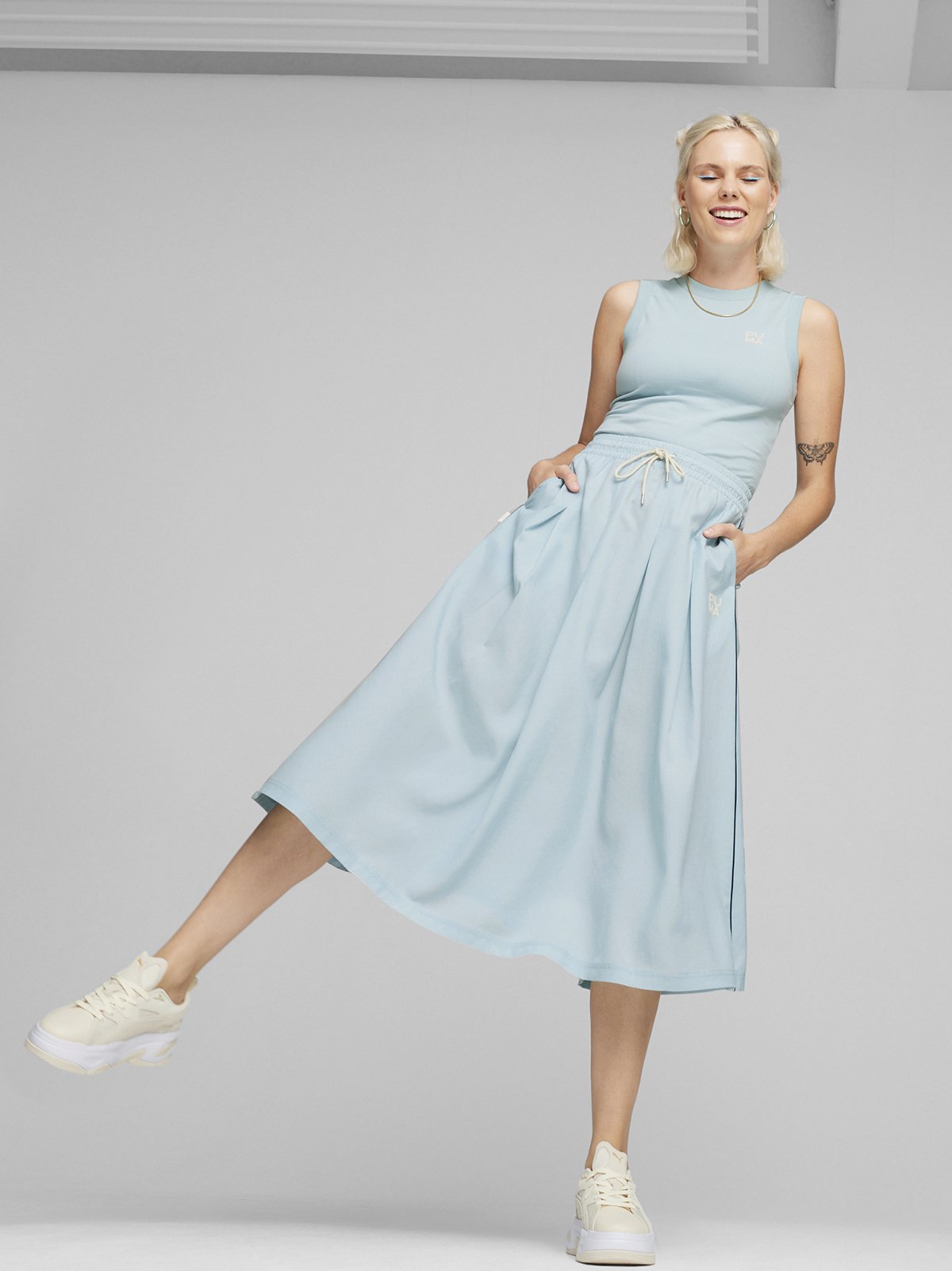 Women's skirt light blue PUMA | Soulz.lt