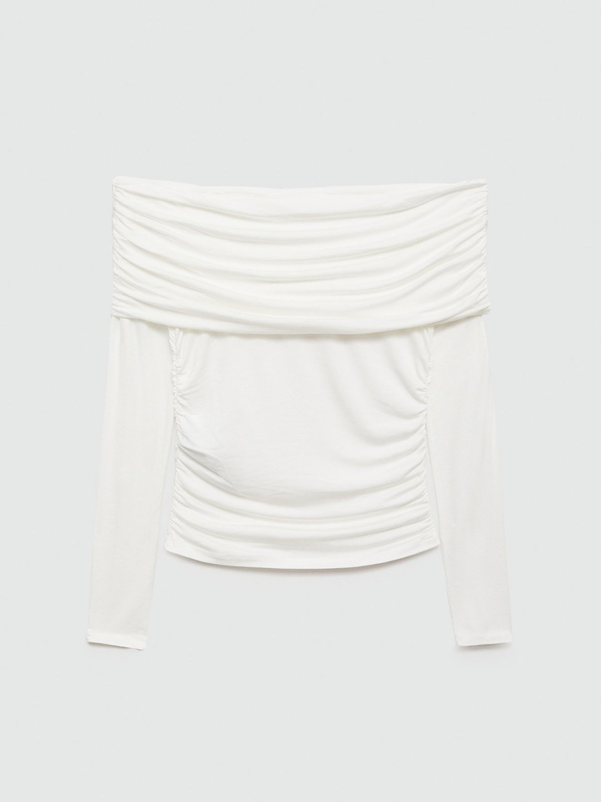 Women's t-shirt l/s white MANGO | Soulz.lt