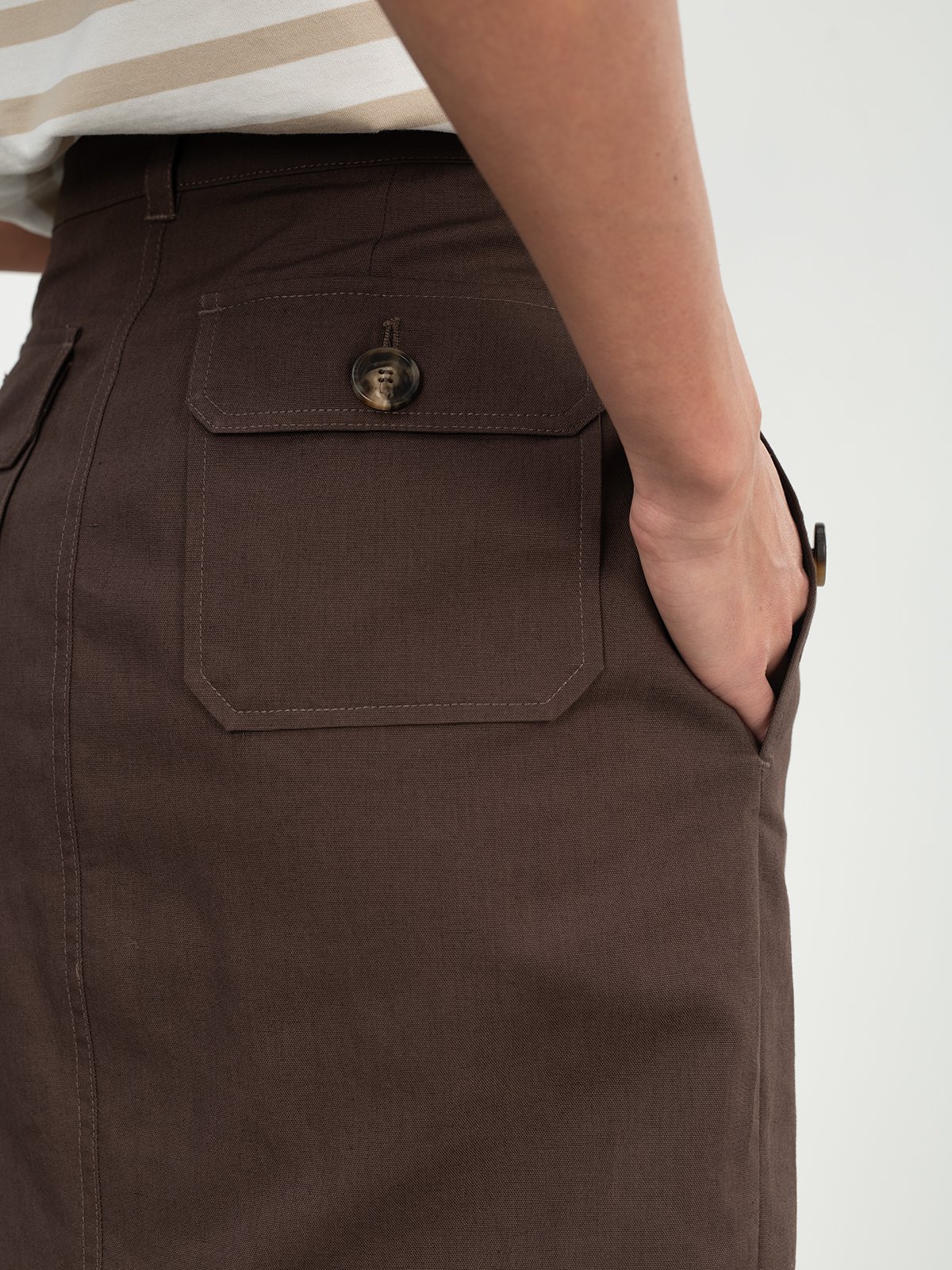 Women's skirt dark brown Weekend Max Mara | Soulz.lt