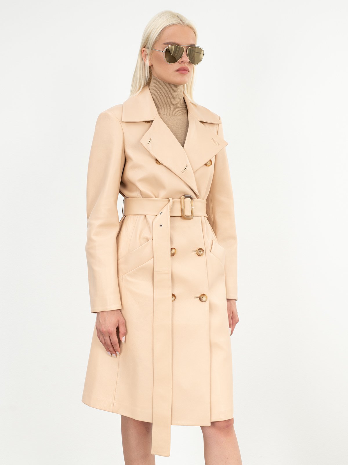 コート SPORTMAX Woman Coat Beige 2512121011600 001 Women's raincoat beige Sportmax | Soulz.lt