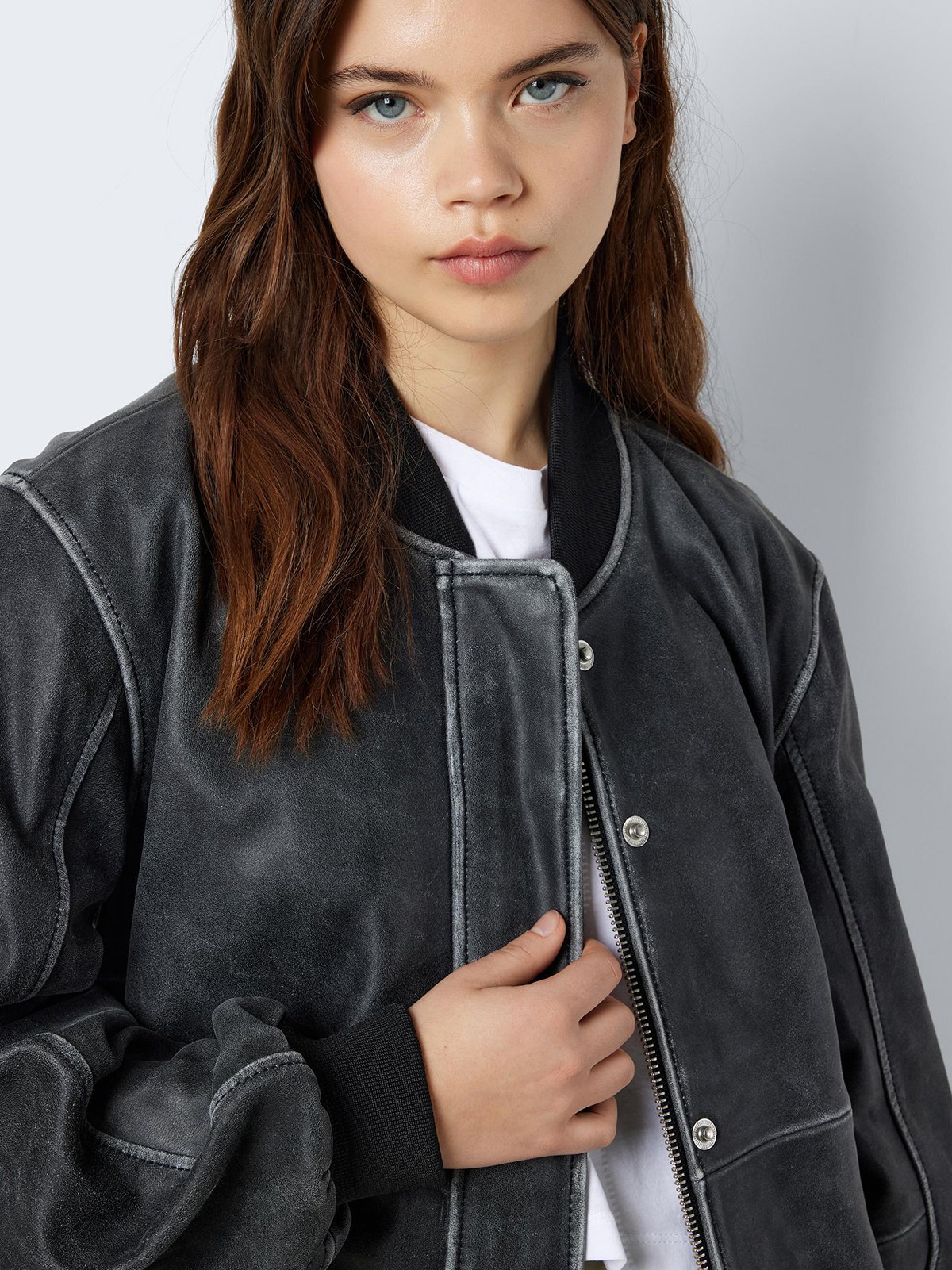 Women's leather jacket black Noisy May | Soulz.ee
