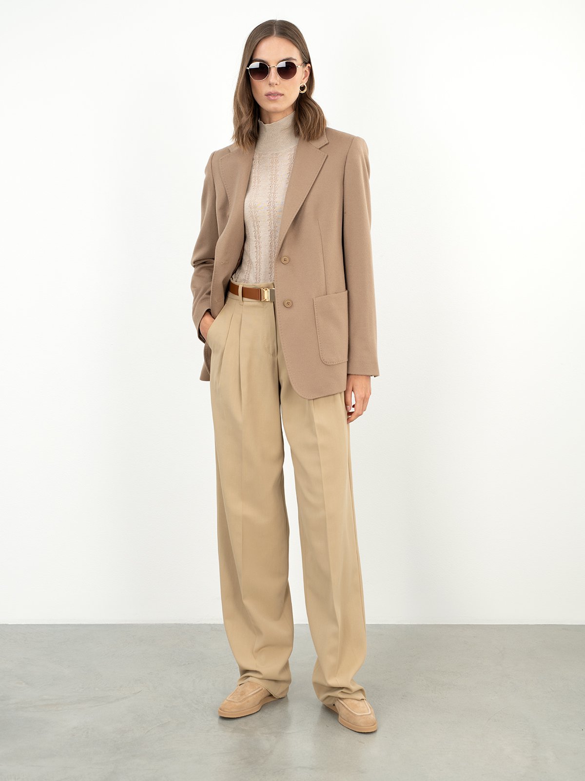 Women's blazer beige Max Mara | Soulz.lt