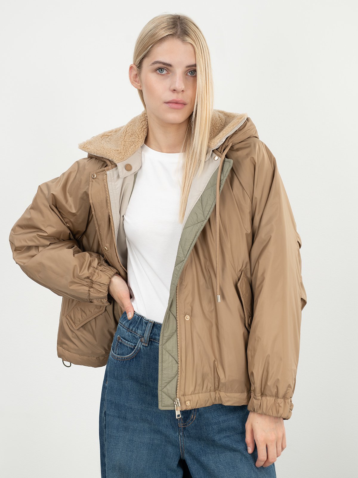 Women's jacket chaki Weekend Max Mara | Soulz.lt