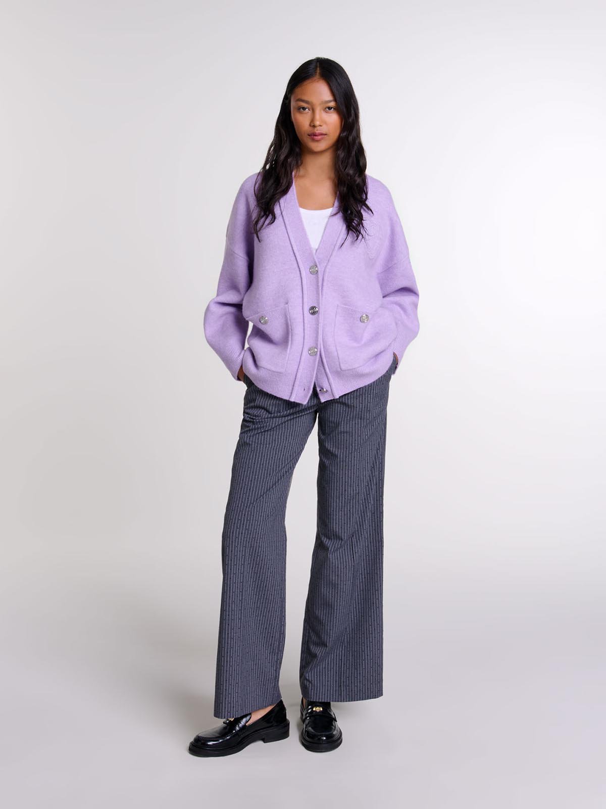 レディースウェア piping onepiece & cardigan set (purple) Amazon.com: HGps8w Women's 3 Piece Outfits Knit Matching