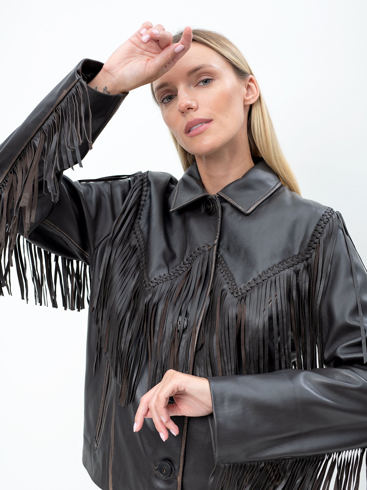 Women's leather jacket black Weekend Max Mara | Soulz.ee