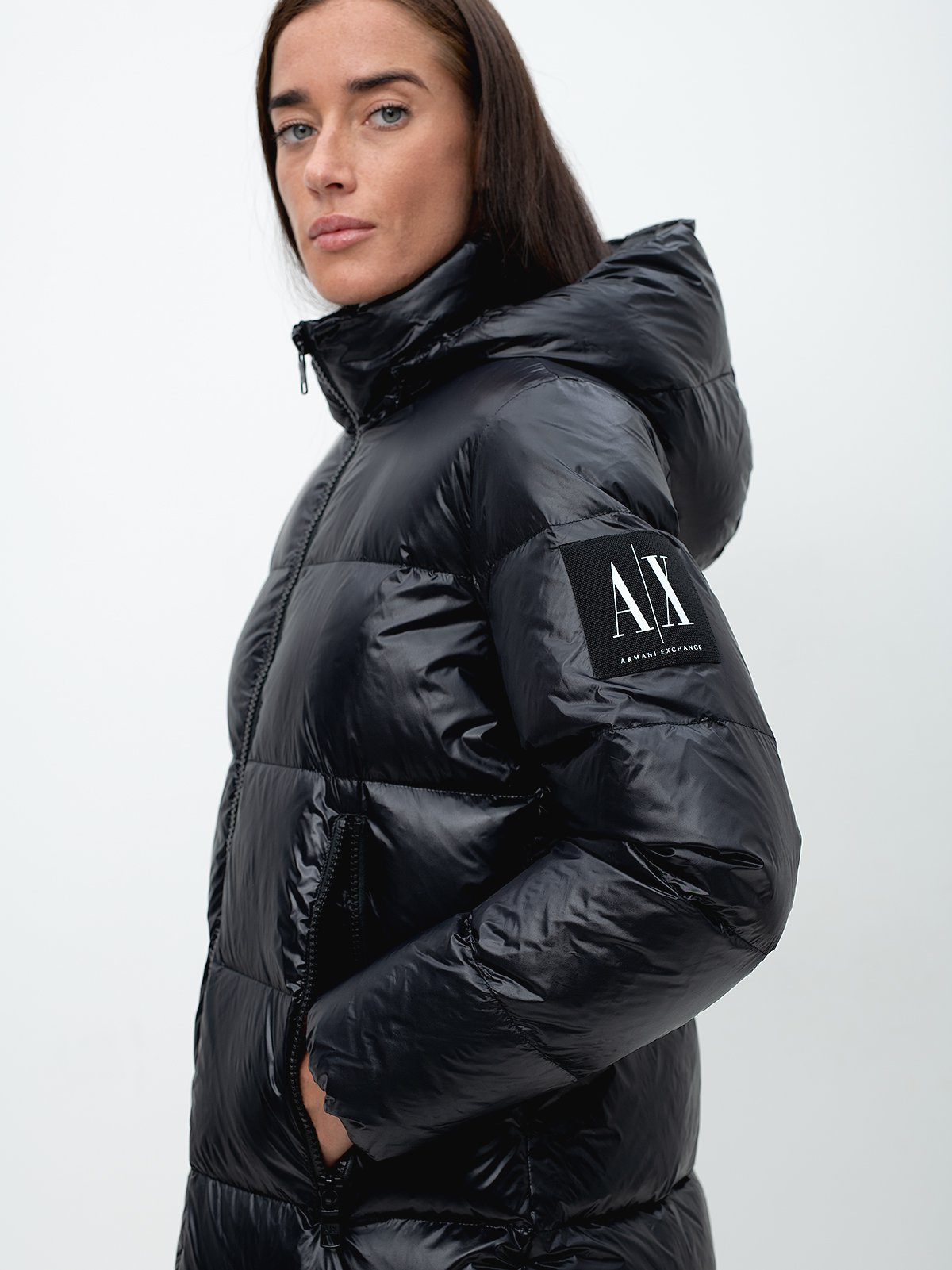 Padded Jacket Armani Exchange Women's Black Jacket Women's