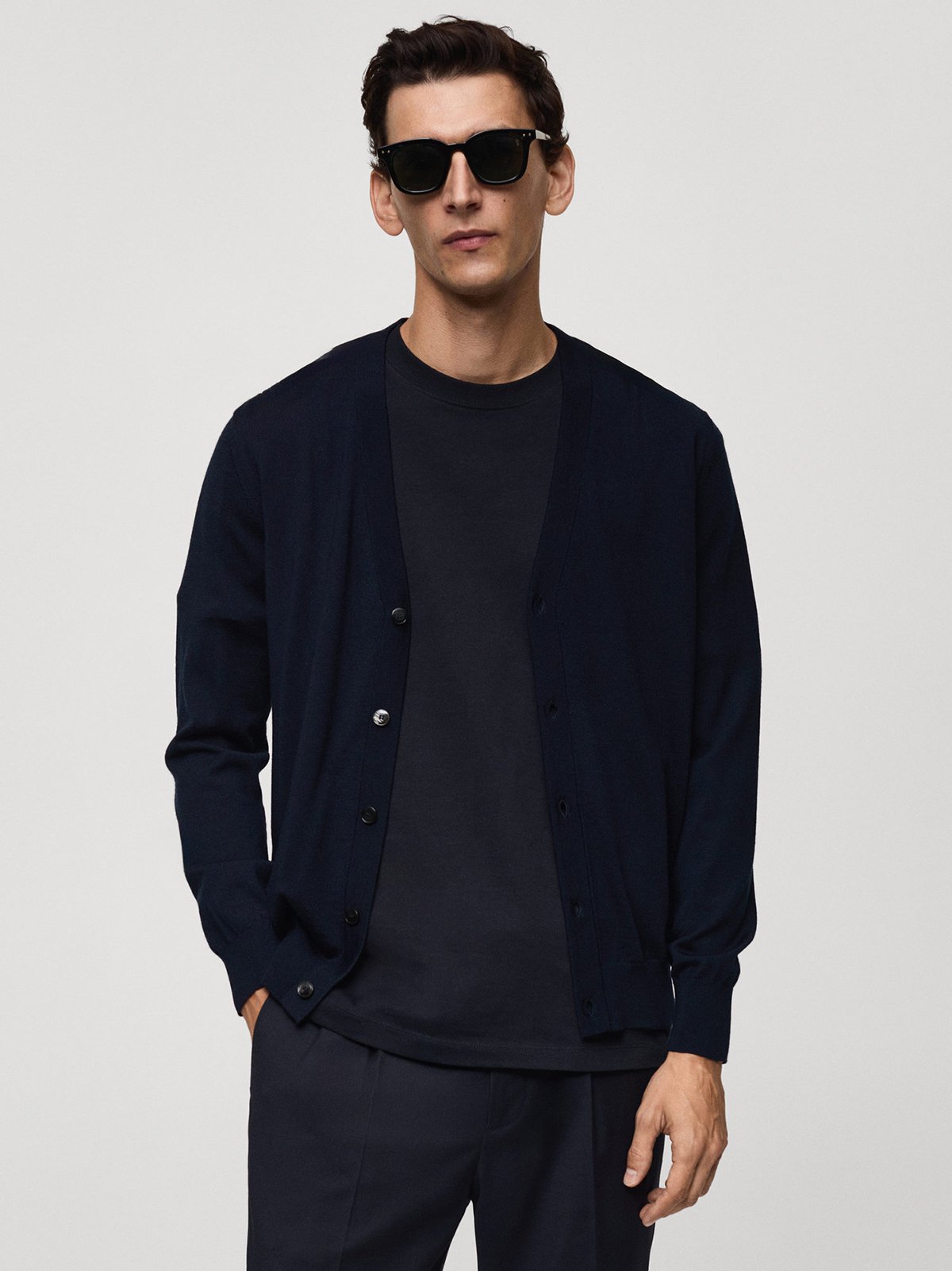 Men s cardigan navy MANGO MAN Soulz.lv