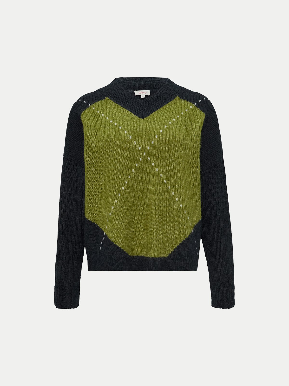 【IONSEOUL】Authentic overfit sweatshirt 4JH185 Women's pullover dark green s.Oliver | Soulz.lt