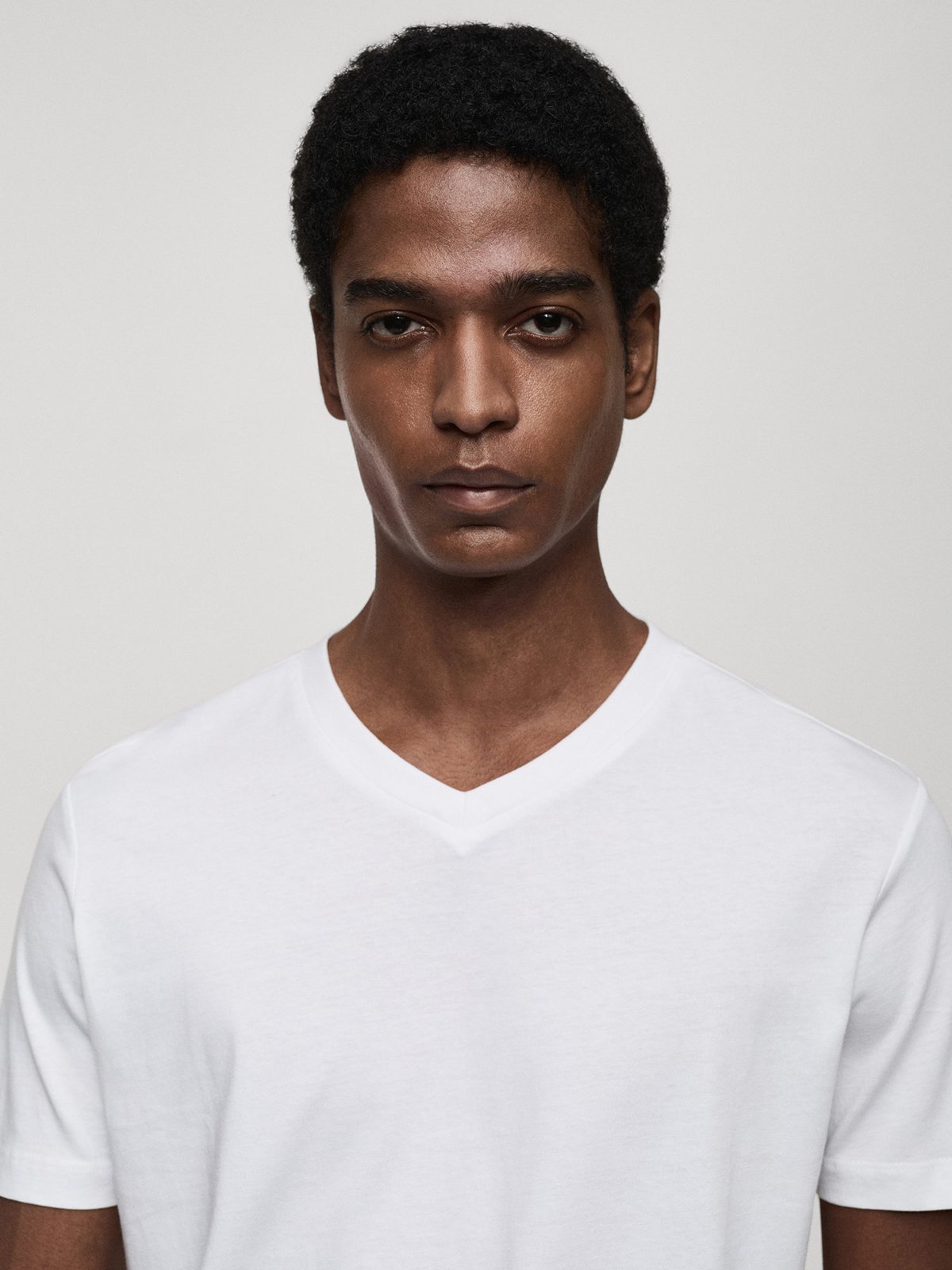 Men's t-shirt s/s white MANGO MAN | Soulz.lt