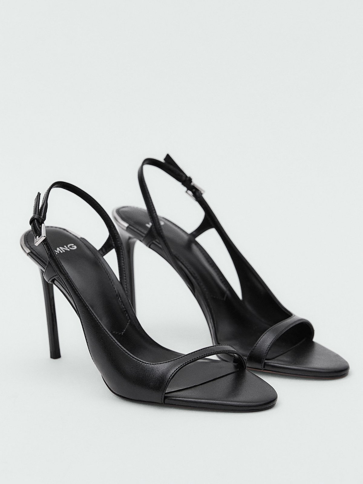 Women's high heel sandals black MANGO | Soulz.lt